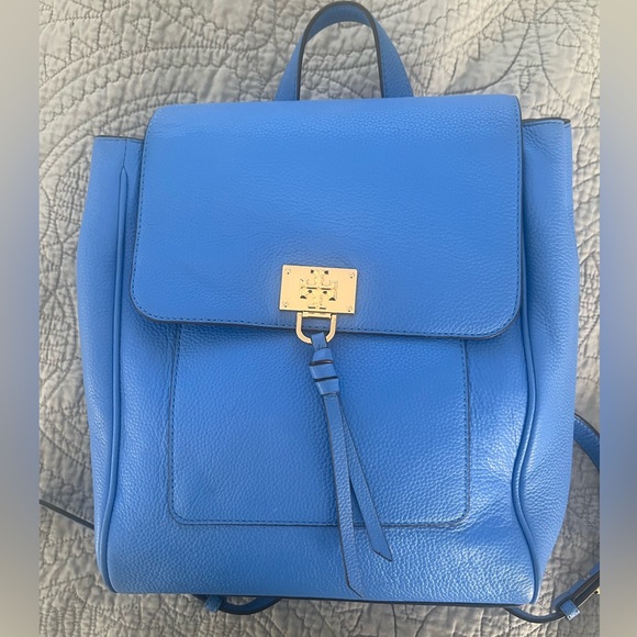 Tory Burch | Bags | Tory Burch Blue Backpack With Gold  display picture 2